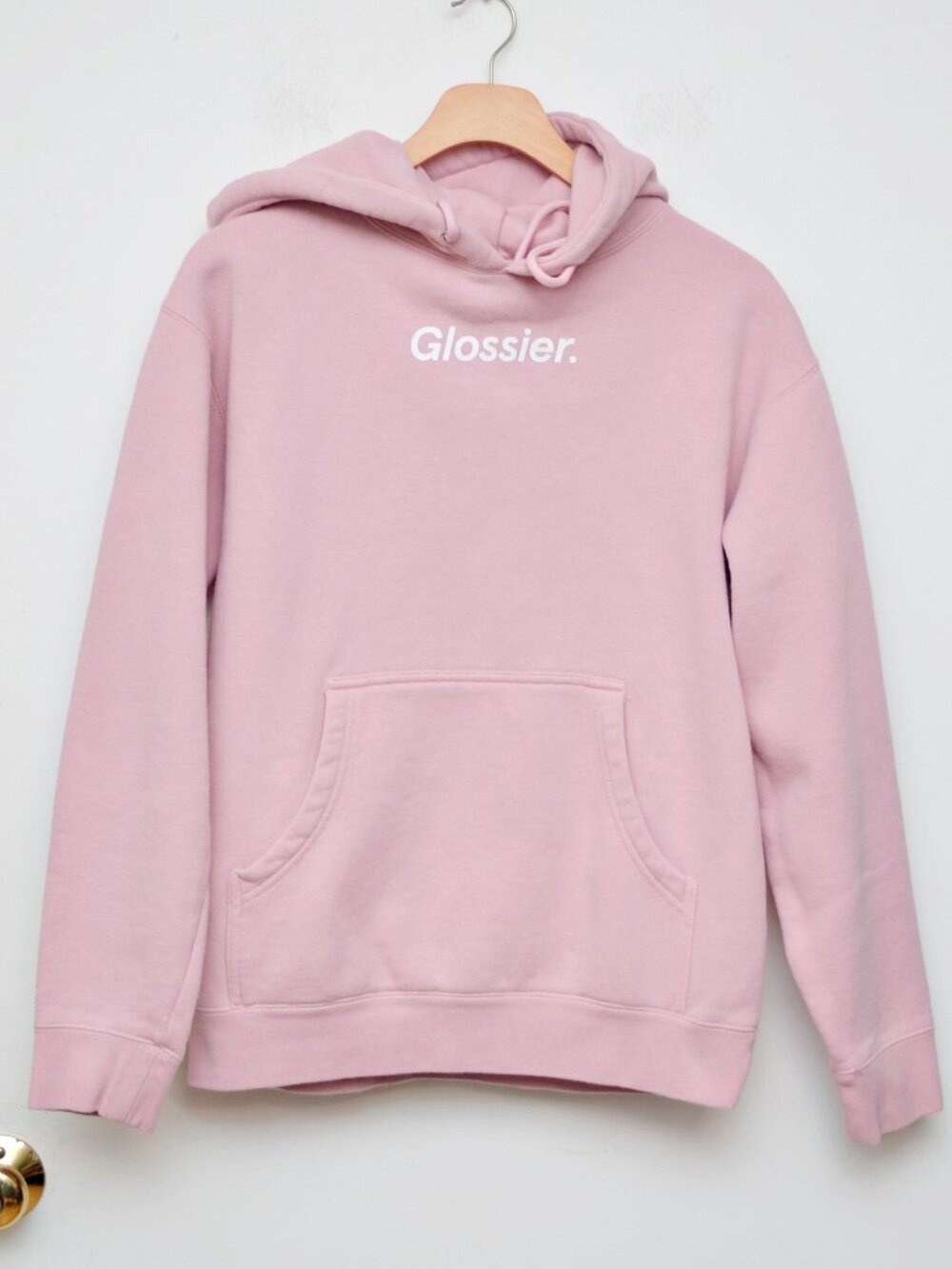 Glossier Original Pink Hoodie Women's XS Pre Owned